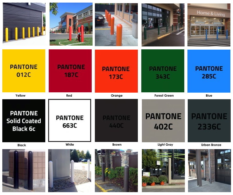 Standard Bollard Cover Colors & Pictures